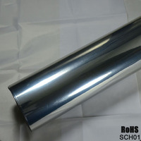 Enveloppe vinylique rouge de haute qualité pour automobile, autocollant chromé pour automobile complet de couleur PVC