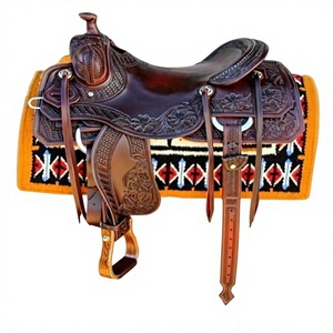 Silla de montar para carreras de caballos de cuero genuino de la India, fabricada por BS International, con estructura de madera y herrajes SUS304, suave, de alta comodidad y de la mejor calidad. - Product Image 4