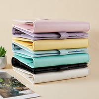 6 anneaux en cuir Pu planificateurs en gros Journal carnet de notes classeur de Budget pour cadeau