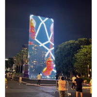 Bannière de drapeau 3D Muen, extérieur, flexible, ultra-transparente, P25, publicité par drone, écran LED magique, tapis volant, écran LED