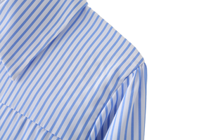 Camicia casual da donna a righe <span class=keywords><strong>blu</strong></span> a <span class=keywords><strong>maniche</strong></span> <span class=keywords><strong>lunghe</strong></span> - Product Image 6