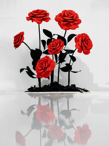 Rose Giganti <span class=keywords><strong>di</strong></span> Carta Personalizzate per Creare un'Atmosfera Mozzafiato per Decorazioni Matrimoniali, Feste, Centri Commerciali, Stile Gotico - Product Image 2