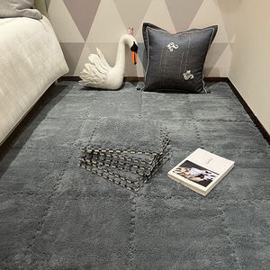 Alfombrillas rectangulares antideslizantes de color sólido para niños, alfombra entrelazada para sala de estar, dormitorio, estudio, alfombra para gatear para niños, fácil de cuidar - Product Image 4