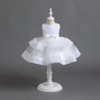 Robe de Noël pour Filles, Première Anniversaire de Bébé, Fête, Princesse, Robe de Baptême, Enfant, Paillettes, sans Manches, Tutu, Costume de Nouvel An