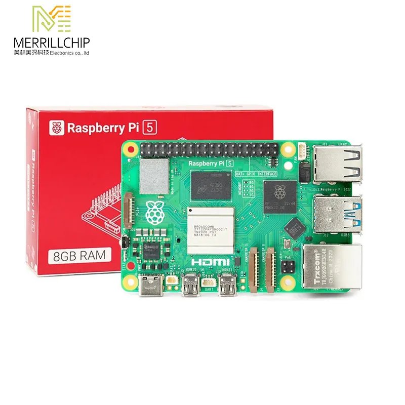 Raspberry Pi 5 8GB однобортовой 2,4 GHz четырехъядерный Cortex-A76 64-битный рычаг (8GB)