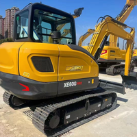 Mini-excavatrice haute performance XE60GPRO 6 tonnes avec système hydraulique à détection de charge, machine de terrassement compacte pour la construction