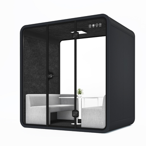 Cabine <span class=keywords><strong>de</strong></span> réunion modulaire ronde moderne en aluminium DIY, salle <span class=keywords><strong>de</strong></span> réunion portable, cabine insonorisée pour bureau - Product Image 2