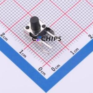 TC-6615Z-8.0-6.15 Tactile Switch Through hole,7.5x6.2mm Switch Single Pole Single Throw Round Button 2.6N Right Angle Insert - Product Image 1