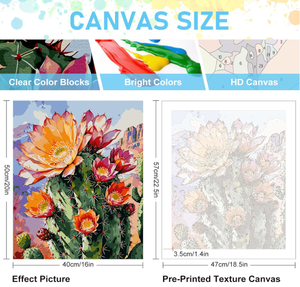 Fiori colorati pittura a olio digitale pittura a olio con numeri impermeabili funzione pittura a olio per decorazioni per la casa - Product Image 2