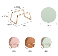 Ensemble de 6 sous-verres avec support, logo personnalisé, isolation thermique pour table, tasse à café