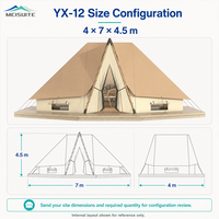 Carpa Glamping Personalizada para Hotel con Toldo de PVC de 850g y Estructura de Madera Laminada para Proyectos de Alojamiento al Aire Libre YX-12