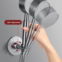 Étagère de douche murale moderne et minimaliste en acier inoxydable brossé électroplaqué, sans perçage, pour salle de bain