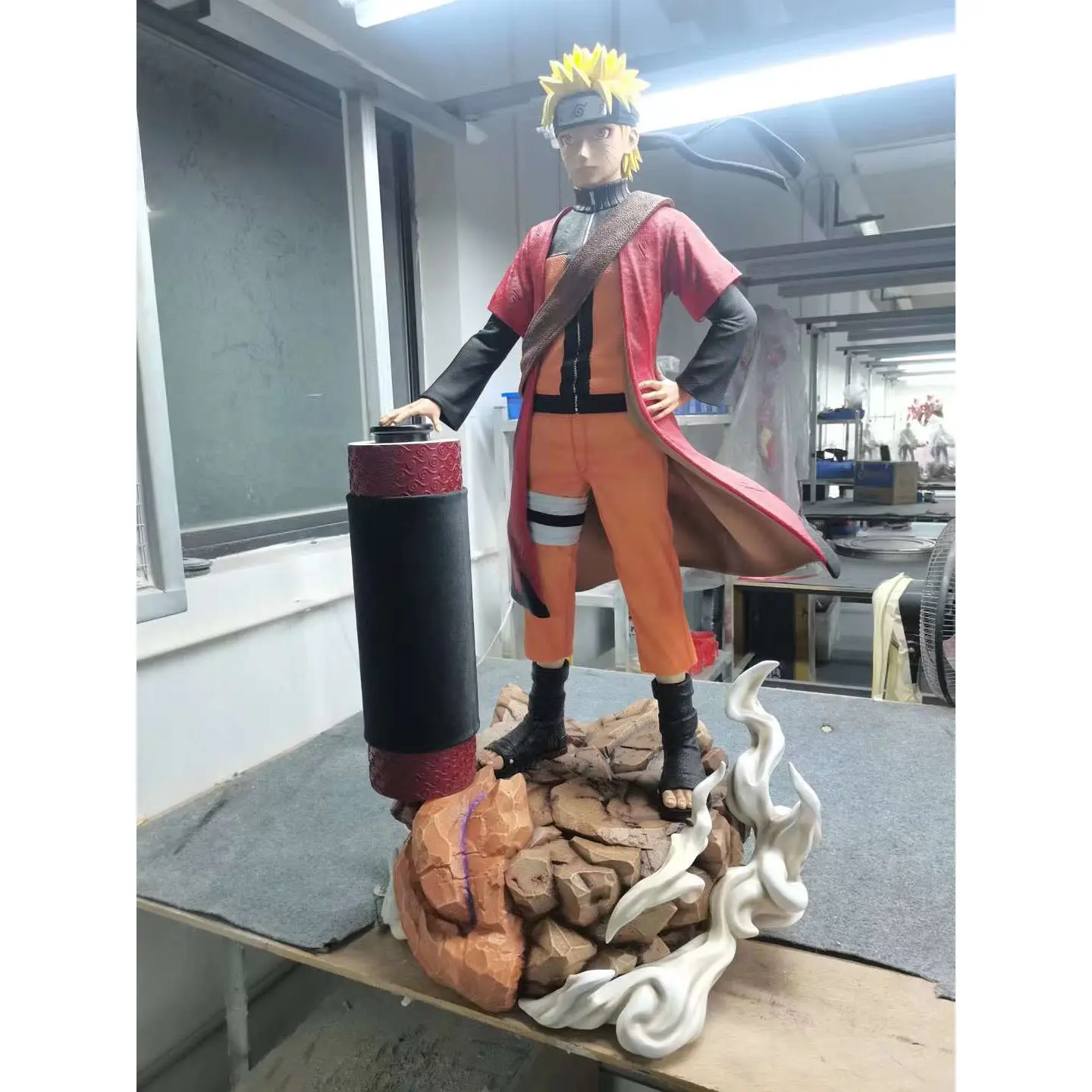 Personalizada de fábrica 1/2 110cm tamaño real precio figura de anime NarutoCharacter Uzumaki estatua ResinNarut o escultura para la venta