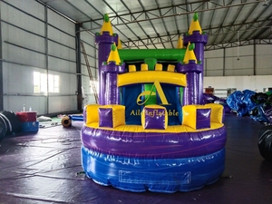 Trampoline gonflable Offre Spéciale violet <span class=keywords><strong>vert</strong></span> château jeu enfants gonflable maison fête saut rebond et toboggan Combo extérieur - Product Image 3