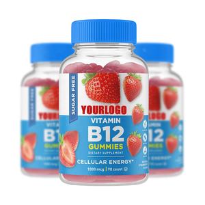 Özel etiket Vegan takviyeleri yetişkin çocuklar organik vitaminler Vitamin <span class=keywords><strong>B</strong></span> kompleks sakızlı şeker ayı <span class=keywords><strong>Vit</strong></span> B12 Vitamin B12 Gummies - Product Image 1