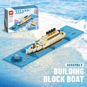 Kit di Modellismo in Plastica Premium per Decorazione Casa, Set di Blocchi da Costruzione <span class=keywords><strong>Titanic</strong></span> e Iceberg con Dettagli Realistici - Product Image 1