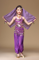 Danse du ventre haut pantalon costume tenue thème indien danse Bollywood Halloween Costumes
