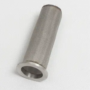 Stainless steel Wire mesh cylinder Water Filter Strainer Cartridge with 25/50/75/100/150/200/300 micron