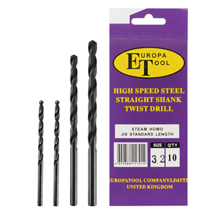 Forets hélicoïdaux à queue droite HSS Et Europa Tool 8,6-10,5 mm, trempés à la vapeur - Product Image 2