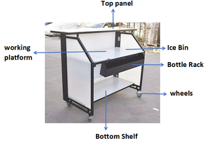 مشروب الكوكتيل المقوس القابل للطي مع إضاءة ليد - Product Image 2