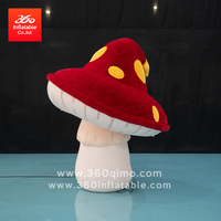 Champignon gonflable de Noël géant lumineux personnalisé, directement de l'usine, pour décoration extérieure