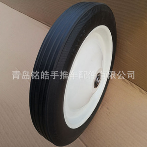 12 Inch Industrial Caster <b>Wheel</b> White <b>Plastic</b> Solid Rubber Silent Ball Bearing For Handcart Tool Cart - Product Image 5