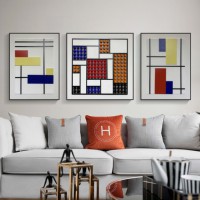 Vente directe d'usine, peinture décorative, art mural abstrait de haute qualité personnalisé, peintures murales pour fond de canapé