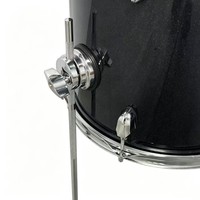 Tambour électronique de 12 pouces à double zone avec accents noirs, compatible avec Roland