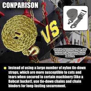 Rantai derek dengan kait jepret 5/16 inci X <span class=keywords><strong>20</strong></span> rantai Binder Transport G80 kaki - Product Image 6