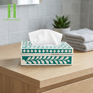 New Design Mother of Pearl Tissue <b>Box</b> for Home and <b>Car</b> Tissue Dispenser for Bathroom and Dinning MOP Napkin Holder From Vietnam - Product Image 1