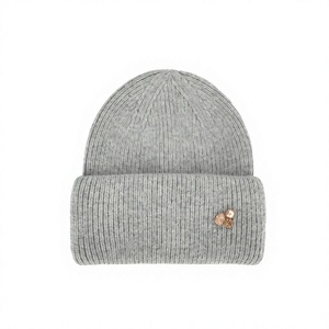 New Style Winter Knitted Cuff <b>Beanie</b> Fashion Custom Wool Blend <b>Beanie</b> <b>Hat</b> Leather Patch Label Custom <b>Hat</b> <b>Beanie</b> - Product Image 4