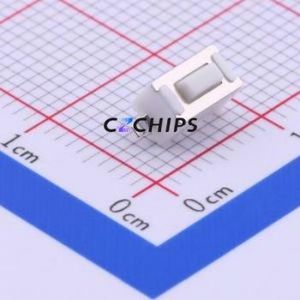 1TS002C-2600-4300-CT Tactile Switch SMD,6x3.5mm Switch Single Pole Single Throw Rectangle Button 2.6N Vertical Mount - Product Image 1