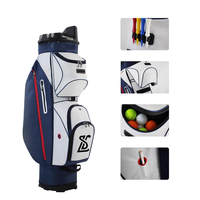 Sac de chariot de golf avec compartiment supérieur à 14 voies, fermeture éclair étanche, porte-stylo, poche isotherme - Sac de chariot de golf durable
