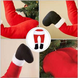 Juego de Adornos Colgantes de Peluche de Pierna de Duende de Santa Claus Rojo y Blanco Festivo, Decoración Navideña Temática para el Hogar, Pierna de Duende de Peluche para <span class=keywords><strong>Navidad</strong></span> - Product Image 6
