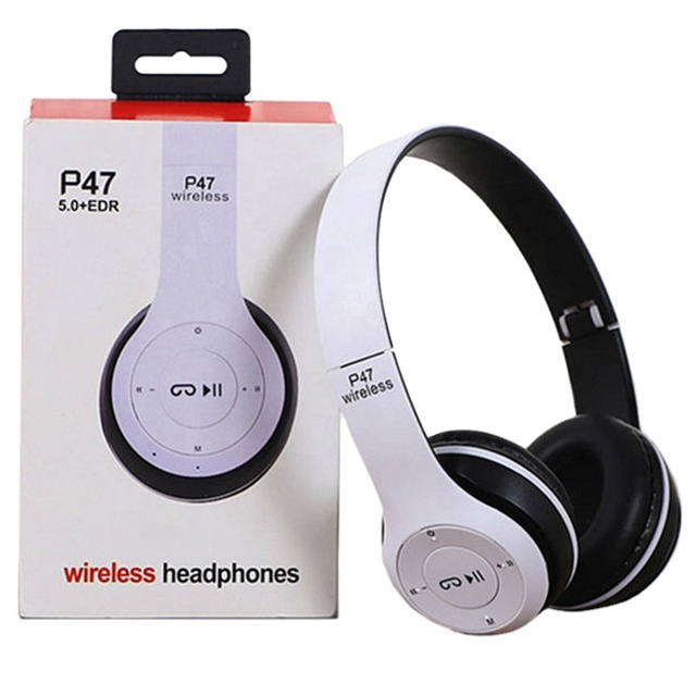 Brightblue P47 Wireless Over-Ear Headphones JL Chipset IPX-5 Waterproof for 5.3 20 Hours Battery Gaming Ready for IPhone13