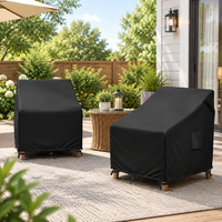 Housse de protection pour jardin et terrasse, imperméable, en tissu Oxford 600D, anti-UV, coupe-vent, anti-poussière, anti-neige, avec cordon de serrage, pour fauteuil de jardin extérieur