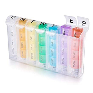 กล่องยาพลาสติกคุณภาพสูง สีรุ้ง สำหรับจัดยา 7 วัน ขนาดเล็ก 28 ช่อง กล่องยาแบบรายสัปดาห์  รับทำตามสั่ง - Product Image 2