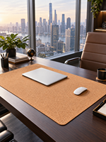 Tapis de bureau en liège, petite taille, tapis de table naturel, imperméable, antidérapant pour ordinateur portable, clavier, bureau à domicile