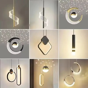 Nordic Luxury oro luna stella LED luce pendente per soggiorno <span class=keywords><strong>camera</strong></span> da <span class=keywords><strong>letto</strong></span> lampade <span class=keywords><strong>a</strong></span> <span class=keywords><strong>sospensione</strong></span> lampadario <span class=keywords><strong>a</strong></span> LED - Product Image 4