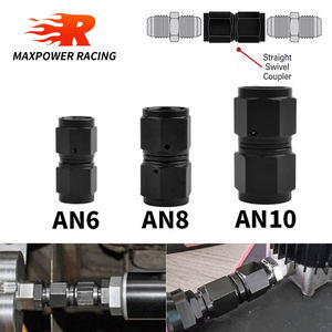 Universale AN6 AN8 AN10 femmina a femmina unione in alluminio rettilineo raccordo per tubo flessibile adattatori anodizzato del radiatore dell'olio - Product Image 2