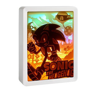 Artesanías de Arte de dibujos animados <span class=keywords><strong>sonic</strong></span> hechas a mano para niños, pintura con marco decorativo, luz de noche de cabecera para regalo de vacaciones, accesorios de Fotos de Fiesta - Product Image 3