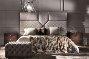 Letto Matrimoniale Italiano di Lusso in Legno Massello con Ampio Schermo per Camera da Letto Principale, Design Moderno, Capacità per <span class=keywords><strong>Due</strong></span> Persone, Arredamento per la Casa - Product Image 6