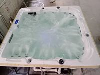 Baignoire de massage en acrylique pour 2 personnes Bain à remous extérieur Hôtel Bain de luxe Bain autoportant Hydromassage