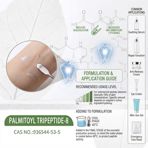 Esurey Palmitoyl Tripeptide-8 en Polvo <span class=keywords><strong>de</strong></span> Grado Cosmético CAS 936544-53-5, Materia Prima Anti-Escarabajo, Reduce la Vasodilatación Inflamatoria - Product Image 2