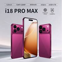 2026 18ProMax 100% Original Tidak Terkunci Versi Global LTE 5G Smartphone Octa Core 1TB Layar OLED 6.9 Inci 120Hz Android 15 108MP Prancis