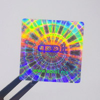 Pegatina de PVC con holograma personalizada, pegatina con logotipo a prueba de manipulaciones, etiqueta adhesiva con luz reflectante personalizada