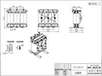 Transformateur de distribution de puissance triphasé 50Hz de type sec entièrement scellé SCB-3500/30/0.8, entrée 30kV, sortie 800V