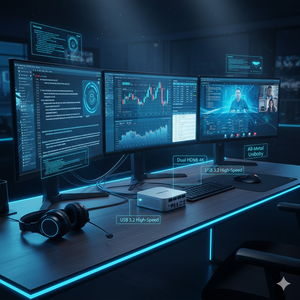 Mini <span class=keywords><strong>PC</strong></span> ITX avec Intel <span class=keywords><strong>WiFi</strong></span> 6, AMD Ryzen 7 5700U, 32 Go de RAM DDR4, Windows 11 Pro, MQR5 - Product Image 6