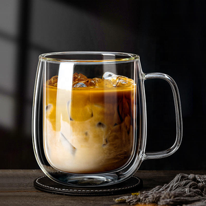 Modern Design Glass Cup Office Double-Layer Simple and <strong>Beautiful</strong> Transparent Insulated Milk Cup Egg-Shaped Glass <strong>Mugs</strong> - Product Image 3