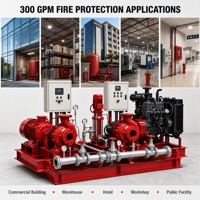 Ensemble de pompes à incendie électriques diesel à aspiration axiale de 300 GPM avec pompe jockey pour système de protection incendie
